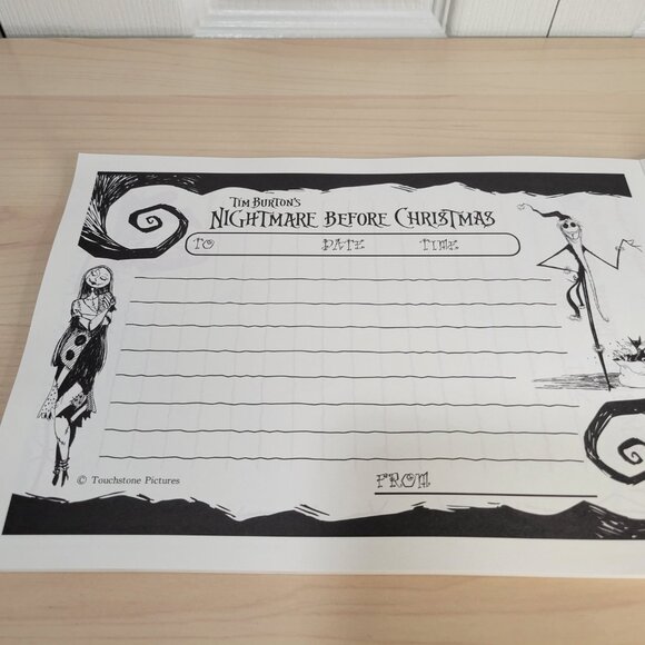 NIGHTMARE BEFORE CHRISTMAS Bundle: Zero Ghost Pup Plush & Letter Notepad Book - Picture 9 of 14